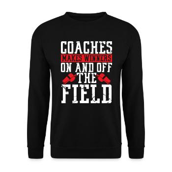 Trainer Geschenke Coach Geschenkidee - Unisex Pullover - Schwarz - Vorne - Alina (178cm) & Michal (187cm)