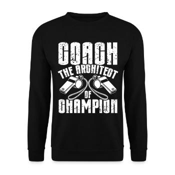 Trainer Geschenke Coach Geschenkidee - Unisex Pullover - Schwarz - Vorne - Alina (178cm) & Michal (187cm)