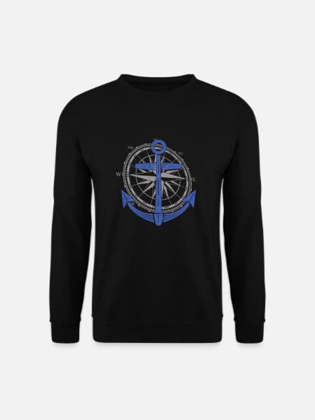 3 Capitan Sailor Rosa dei Venti - Felpa unisex - nero