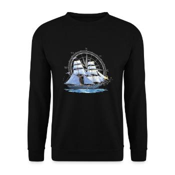 8 Capitaine Sailor Windrose - Sweat-shirt Unisexe - noir - Devant - Alina (178cm) & Michal (187cm)