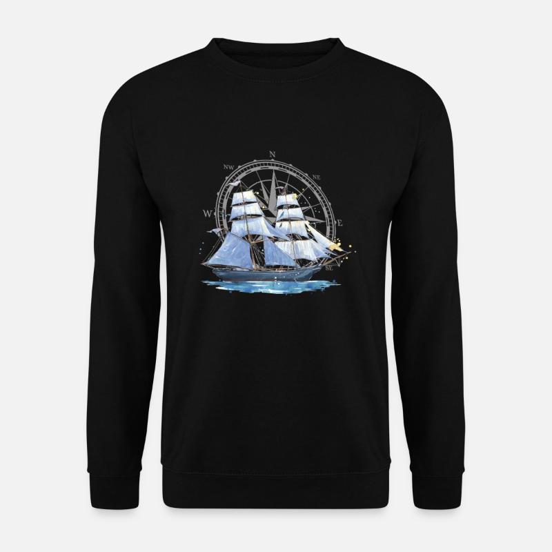 8 Kapitän Segler Windrose - Unisex Pullover - Schwarz