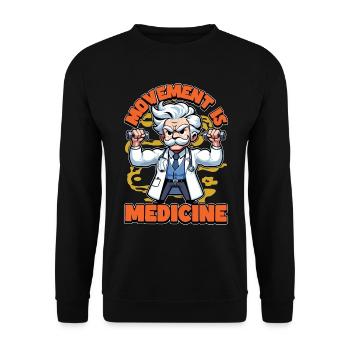 Physical Therapist Movement Is Healthcare Worker - Unisex Pullover - Schwarz - Vorne - Alina (178cm) & Michal (187cm)