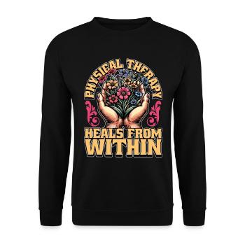La physiothérapie guérit de l’intérieur de la chiropratique - Sweat-shirt Unisexe - noir - Devant - Alina (178cm) & Michal (187cm)