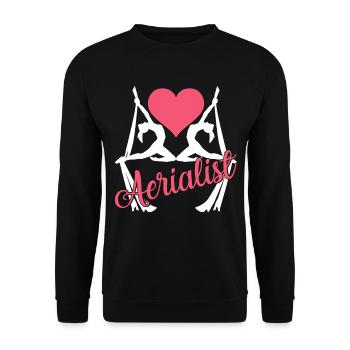 Aerialist Proud To Be An Aerialist - Unisex Sweatshirt - black - Front - Alina (178cm) & Michal (187cm)