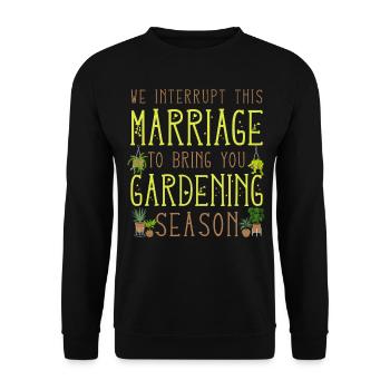 Amoureux des plantes Jardinage Mari Femme - Sweat-shirt Unisexe - noir - Devant - Alina (178cm) & Michal (187cm)