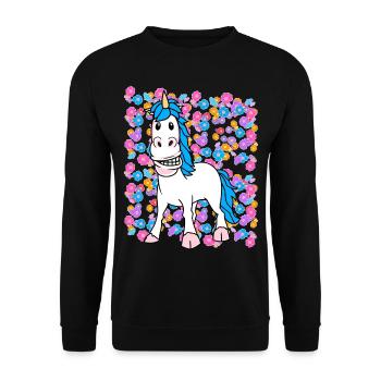 Kids Child Unicorn Unicorns Baby Toddlers - Unisex Sweatshirt - black - Front - Alina (178cm) & Michal (187cm)