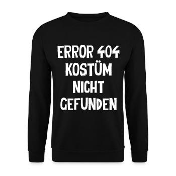 Error 404 Kostüm Nicht Gefunden - Unisex Pullover - Schwarz - Vorne - Alina (178cm) & Michal (187cm)