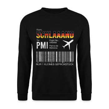 Mallorca Boarding Pass Trip - Unisex Sweatshirt - black - Front - Alina (178cm) & Michal (187cm)