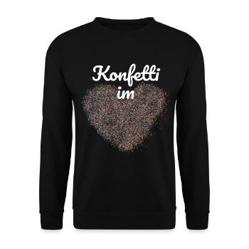 Confetti in the heart - Unisex Sweatshirt - black - Front - Alina (178cm) & Michal (187cm)