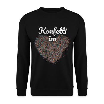 Confetti in the heart - Unisex Sweatshirt - black - Front - Alina (178cm) & Michal (187cm)