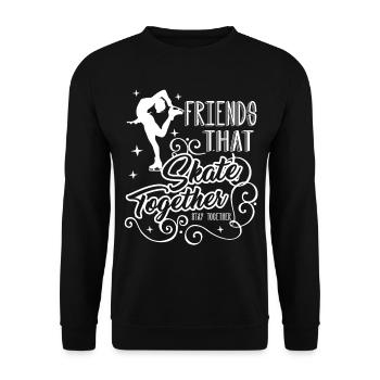 Figure Skating Friends That Skate Together - Unisex Sweatshirt - black - Front - Alina (178cm) & Michal (187cm)