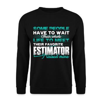 Estimator Proud Estimator Parent - Unisex Sweatshirt - black - Front - Alina (178cm) & Michal (187cm)