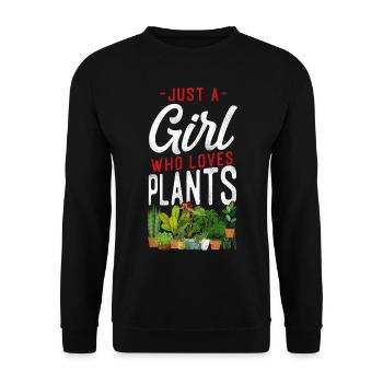 Amateur de plantes jardinière fille juste un - Sweat-shirt Unisexe - noir - Devant - Alina (178cm) & Michal (187cm)
