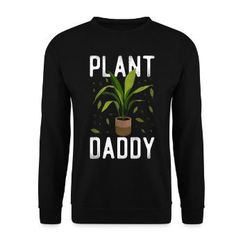 Plant Lover Gardening Plant Daddy - Unisex Pullover - Schwarz - Vorne - Alina (178cm) & Michal (187cm)