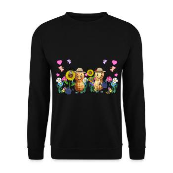Jardinier de cacahuètes Printemps Été Cacahuètes Enfants - Sweat-shirt Unisexe - noir - Devant - Alina (178cm) & Michal (187cm)