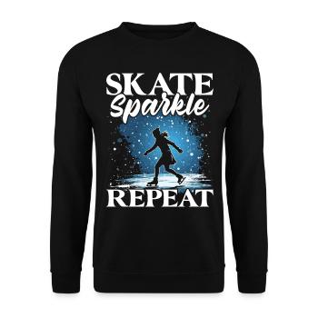 patineur patineur patin à glace patin à glace - Sweat-shirt Unisexe - noir - Devant - Alina (178cm) & Michal (187cm)