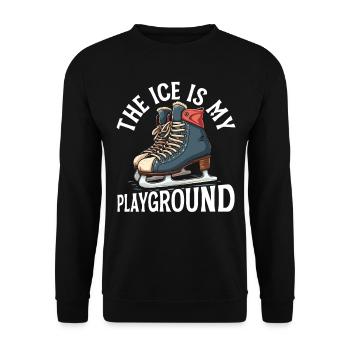 patineur patineur patin à glace patin à glace - Sweat-shirt Unisexe - noir - Devant - Alina (178cm) & Michal (187cm)