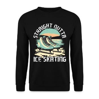 patineur patineur patin à glace patin à glace - Sweat-shirt Unisexe - noir - Devant - Alina (178cm) & Michal (187cm)