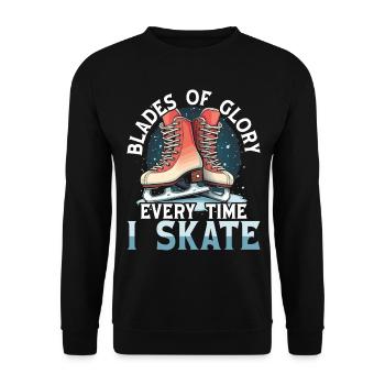 patineur patineur patin à glace patin à glace - Sweat-shirt Unisexe - noir - Devant - Alina (178cm) & Michal (187cm)