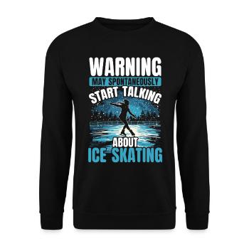 patineur patineur patin à glace patin à glace - Sweat-shirt Unisexe - noir - Devant - Alina (178cm) & Michal (187cm)