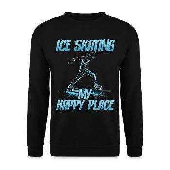 patineur patineur patin à glace patin à glace - Sweat-shirt Unisexe - noir - Devant - Alina (178cm) & Michal (187cm)