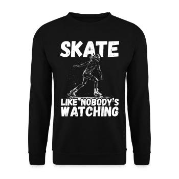 patineur patineur patin à glace patin à glace - Sweat-shirt Unisexe - noir - Devant - Alina (178cm) & Michal (187cm)