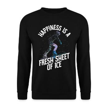 patineur patineur patin à glace patin à glace - Sweat-shirt Unisexe - noir - Devant - Alina (178cm) & Michal (187cm)