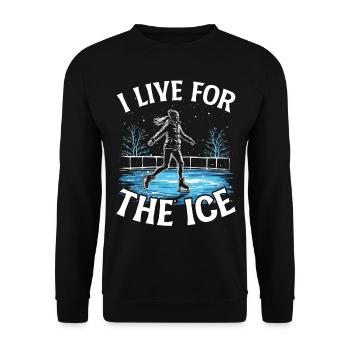 patineur patineur patin à glace patin à glace - Sweat-shirt Unisexe - noir - Devant - Alina (178cm) & Michal (187cm)