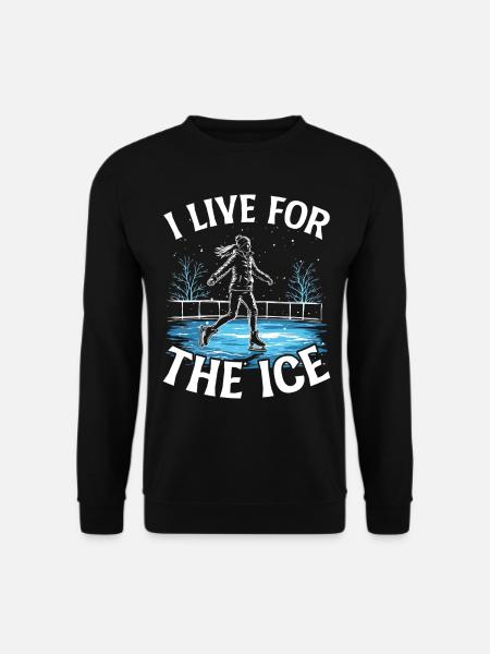 Schlittschuhläufer Schlittschuhlaufen Schlittschuh - Unisex Pullover - Schwarz