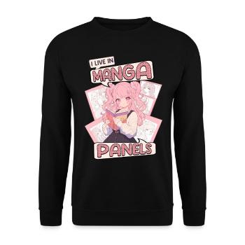 Manga Bücher Manga Liebhaber - Unisex Pullover - Schwarz - Vorne - Alina (178cm) & Michal (187cm)