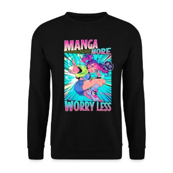 Manga Livres Amateurs de manga - Sweat-shirt Unisexe - noir - Devant - Alina (178cm) & Michal (187cm)