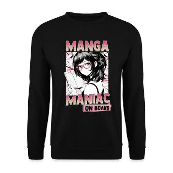Manga Livres Amateurs de manga - Sweat-shirt Unisexe - noir - Devant - Alina (178cm) & Michal (187cm)