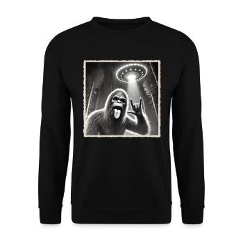 Rock, Rocker, Rock Musik, Heavy Metal, Rock Hand - Unisex Pullover - Schwarz - Vorne - Alina (178cm) & Michal (187cm)