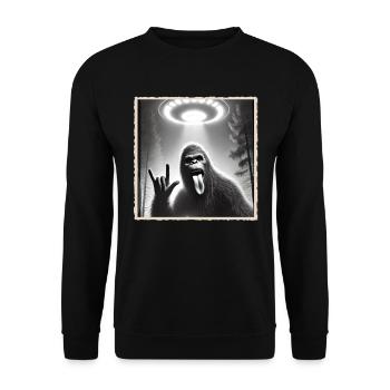 Rock, Rocker, Rock Musik, Heavy Metal, Rock Hand - Unisex Pullover - Schwarz - Vorne - Alina (178cm) & Michal (187cm)