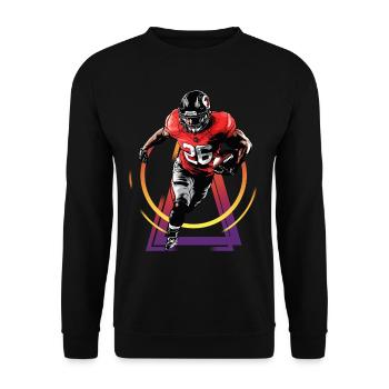 Joueur de football américain USA America Sports - Sweat-shirt Unisexe - noir - Devant - Alina (178cm) & Michal (187cm)
