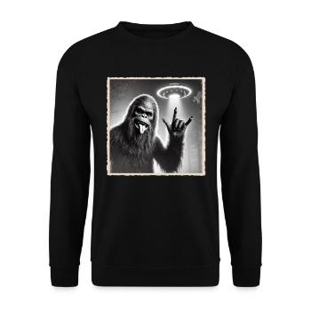 Rock, Rocker, Rock Musik, Heavy Metal, Rock Hand - Unisex Pullover - Schwarz - Vorne - Alina (178cm) & Michal (187cm)