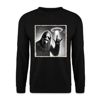 Rock, Rocker, Rock Musik, Heavy Metal, Rock Hand - Unisex Pullover - Schwarz - Vorne - Alina (178cm) & Michal (187cm)