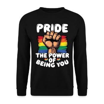 Fièrement le pouvoir d’être vous-même - Sweat-shirt Unisexe - noir - Devant - Alina (178cm) & Michal (187cm)