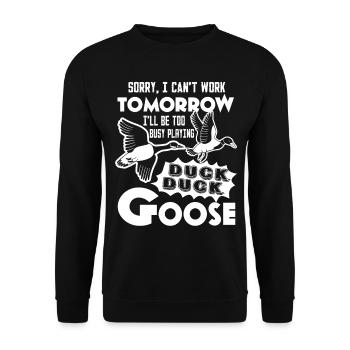 Duck Hunting Funny Duck Hunting - Unisex Sweatshirt - black - Front - Alina (178cm) & Michal (187cm)