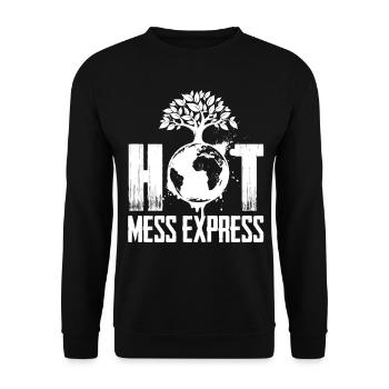 Earth Day Earth Hot Mess Express - Unisex Sweatshirt - black - Front - Alina (178cm) & Michal (187cm)