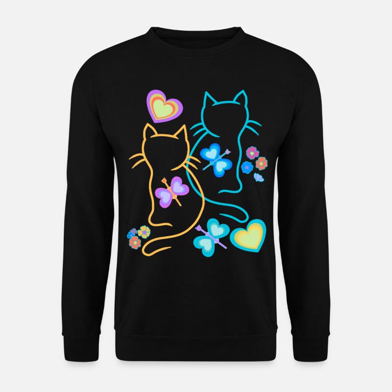 Cat Cats Kitten - Unisex Sweatshirt - black