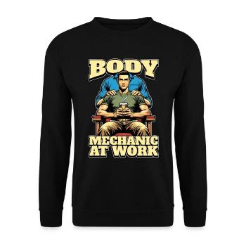 Physical Therapist Body Mechanic At Chiropractor - Unisex Pullover - Schwarz - Vorne - Alina (178cm) & Michal (187cm)
