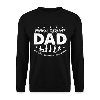 Physical Therapist Dad The Idol Healthcare Worker - Unisex Sweatshirt - black - Front - Alina (178cm) & Michal (187cm)