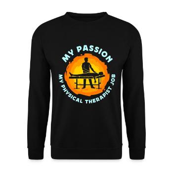 Physical Therapist My Passion My Physiotherapist - Unisex Pullover - Schwarz - Vorne - Alina (178cm) & Michal (187cm)