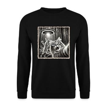 Pâques, Lapin de Pâques drôle, Lapin Selfie Fête de Pâques - Sweat-shirt Unisexe - noir - Devant - Alina (178cm) & Michal (187cm)