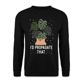 Plant Lover Gardening Monstera I'd - Unisex Pullover - Schwarz - Vorne - Alina (178cm) & Michal (187cm)