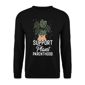 Plant Lover Gardening Monstera - Unisex Pullover - Schwarz - Vorne - Alina (178cm) & Michal (187cm)