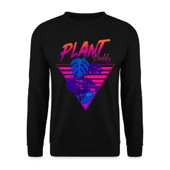 Plant Lover Gardening Dad Monstera - Unisex Pullover - Schwarz - Vorne - Alina (178cm) & Michal (187cm)