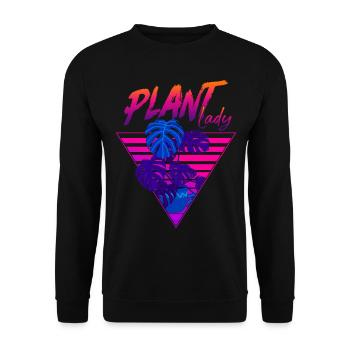 Plant Lover Gardening Mom Monstera - Unisex Pullover - Schwarz - Vorne - Alina (178cm) & Michal (187cm)