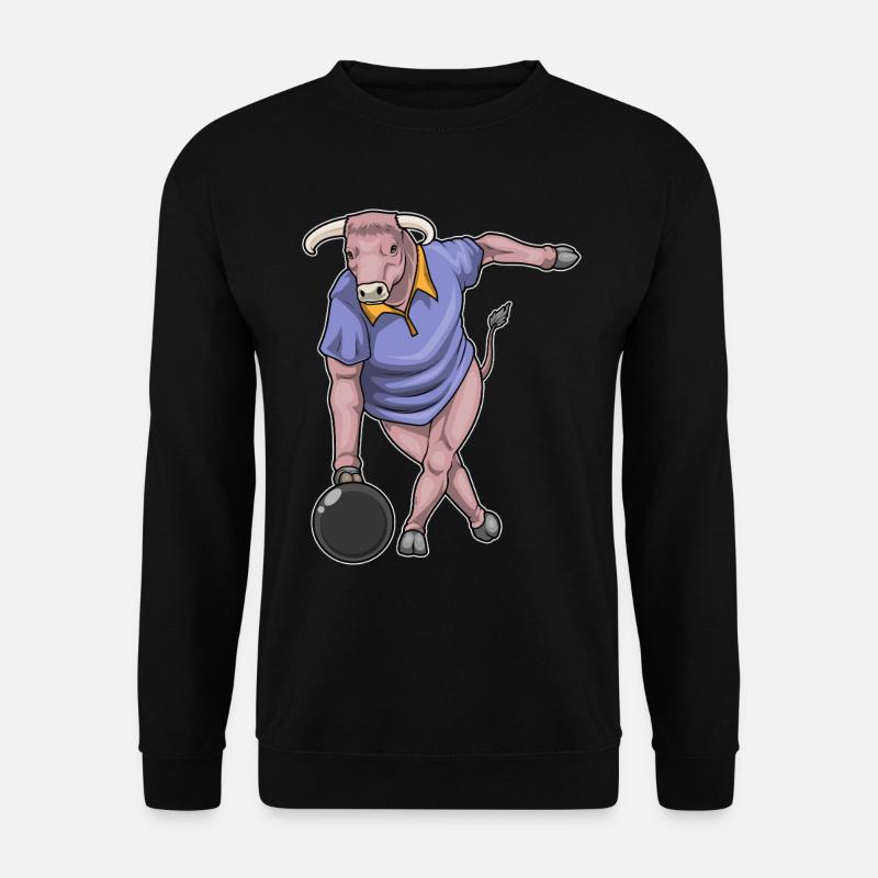 Bull Bowling Bowling Ball - Unisex Sweatshirt - black
